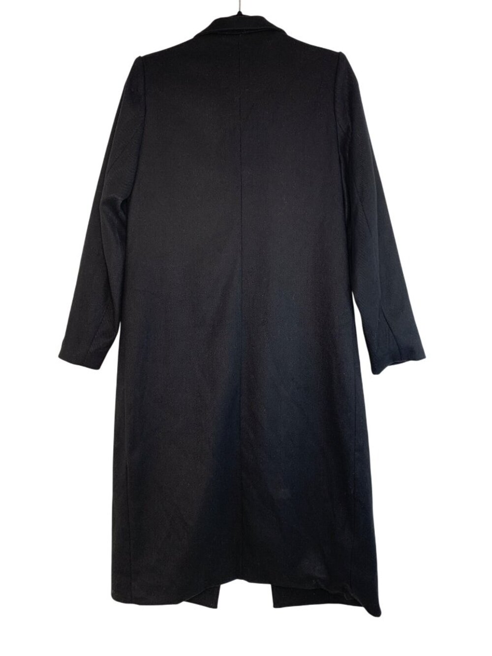 Missguided Black Double-Breasted Longline Coat With Crest Buttons Size 8 US NWT - Picture 3 of 11